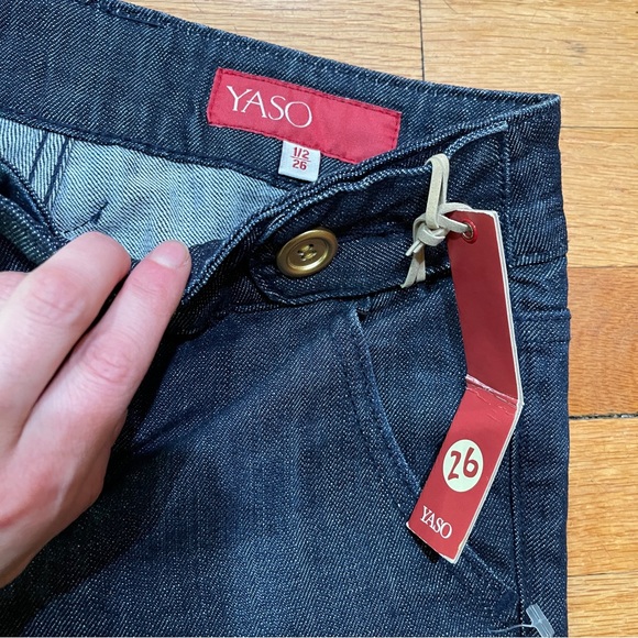 Vintage Y2K Yaso Womens Flare Leg Jeans Size 26 Inseam 32” Dark Wash NEW W TAGS - Picture 9 of 15